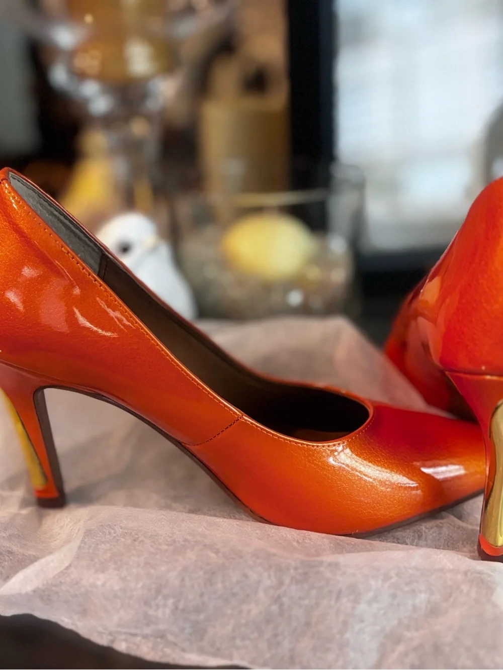 J Renee pumps orange size 9